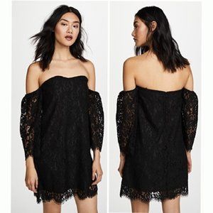 Cupcakes and cashmere Black Off the Shoulder Dress